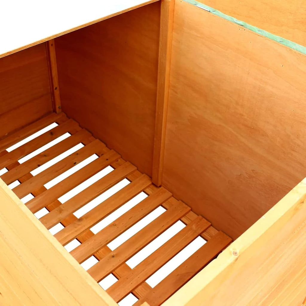 shubiao Patio Storage Box 49.6'x28.3'x28.3' Wood,Poly Rattan,Outside Storage, Outdoor Storage Bin, Keter Deck Box, Deck Storage