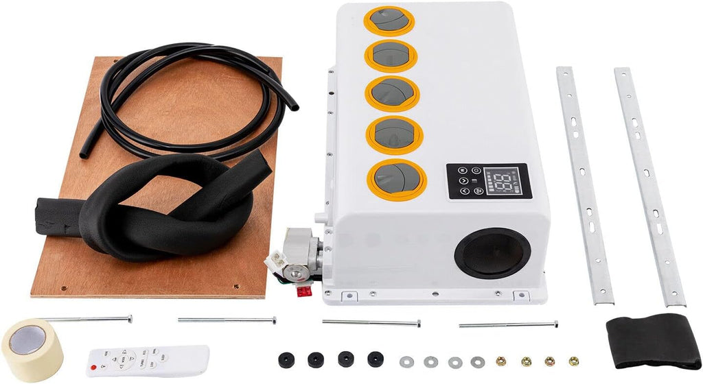 CNCEST 12V DC Air Conditioner 12000BTU, Universal Split AC Kit for Truck Cab RV Caravan Semi Trailer Forklift Excavator Van, Portable Electric Cooling AC Unit for Vehicle Cab (White 12V)