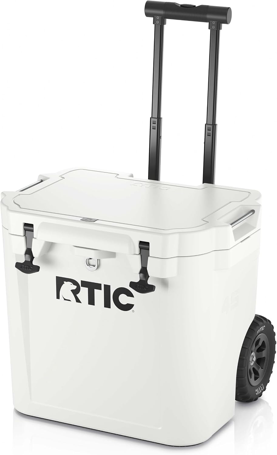 RTIC 45 QT Wheeled Ultra-Tough Cooler Hard Insulated Portable Ice Chest Box for Beach, Drink, Beverage, Camping, Picnic, Fishing, Boat, Barbecue, Rotomolded Construction