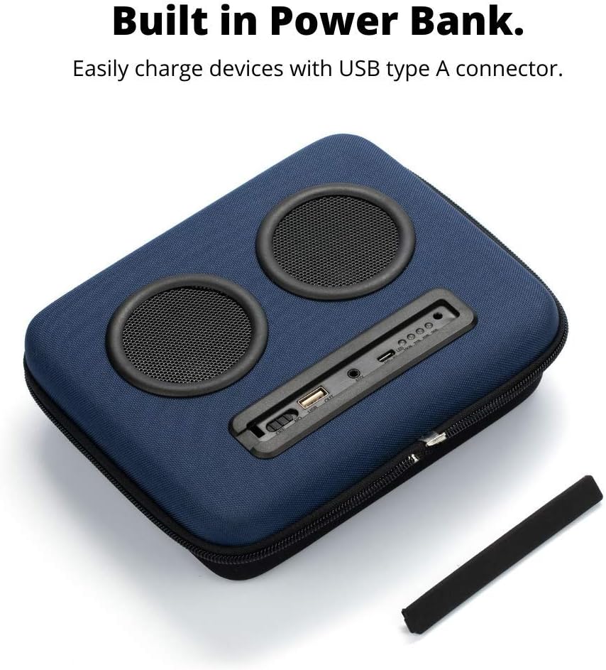 The #1 Cooler with Speakers on Amazon. 20-Watt Bluetooth Speakers for Parties/Festivals/Boat/Beach. Rechargeable, Works with iPhone & Android (Blue)