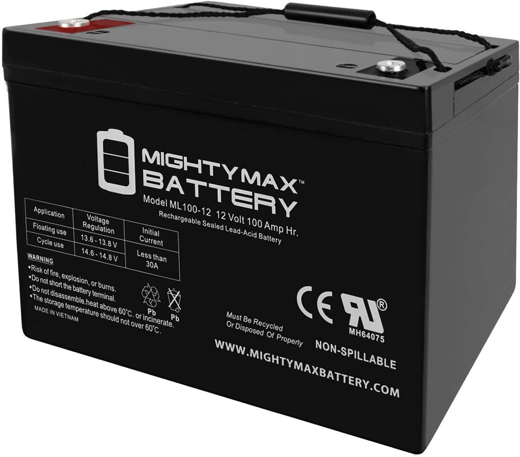 Mighty Max Battery 12V 100Ah SLA AGM Battery for Eco-Pro Portable Solar Generator