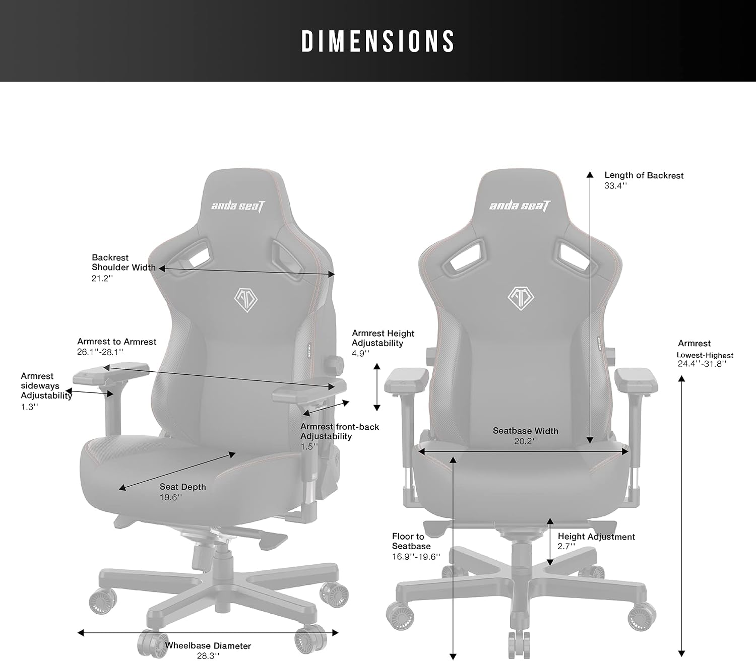 Anda Seat Kaiser 3 Large Gaming Chair for Adults - Ergonomic Maroon PVC Leather Gaming Seat with Lumbar Support, Comfortable Office Chair with Neck Support - Heavy Duty Wide Computer Seat