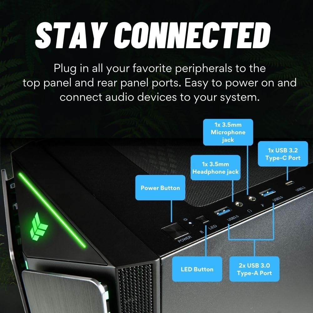 Mantis V2 - RTX 5060 Ti, AMD Ryzen 7 5700X Processor, 16GB DDR5 RAM, 512GB NVMe Gen4 SSD, Gaming Desktop PC, WiFi 6 + BT, RGB Keyboard+Mouse, 3X DP, HDMI, Windows 11 Pro - Best Prebuilt Gamer Computer
