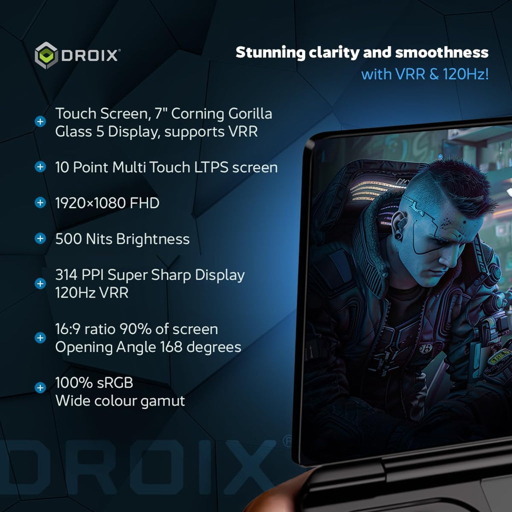 GPD Win Mini 2025 Handheld Gaming PC, AMD Ryzen 7 8840U, 8C/16T up to 5.1GHz, Radeon 780M GPU, 16GB LPDDR5X RAM, 1TB NVMe SSD, 7' 1080p 120Hz Touchscreen, Wi-Fi 6E Bluetooth 5.3