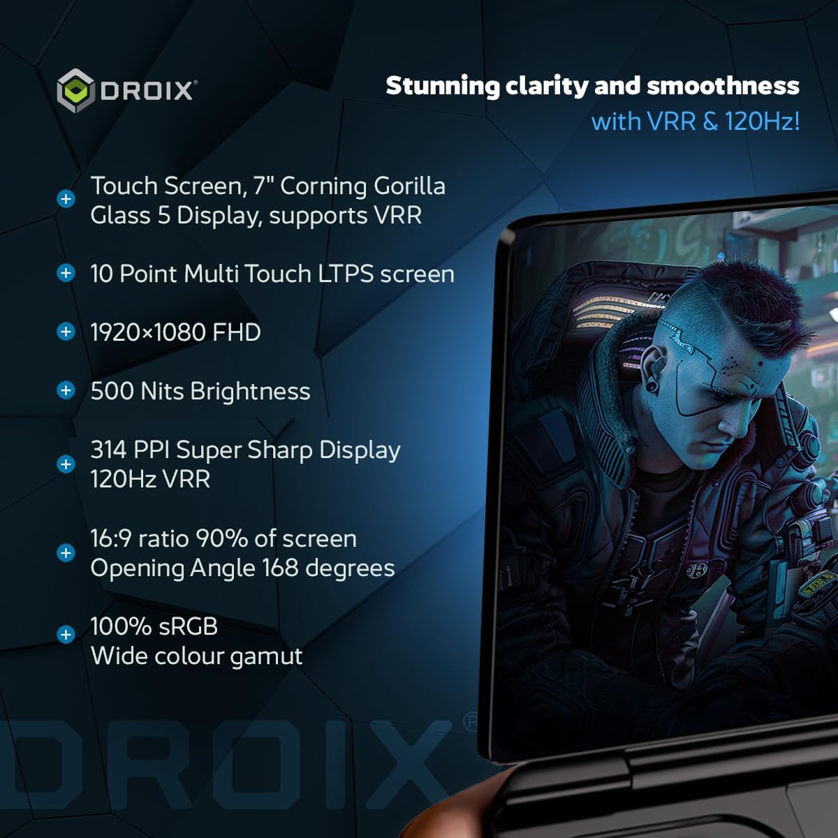 GPD Win Mini 2025 Handheld Gaming PC, AMD Ryzen 7 8840U, 8C/16T up to 5.1GHz, Radeon 780M GPU, 16GB LPDDR5X RAM, 1TB NVMe SSD, 7' 1080p 120Hz Touchscreen, Wi-Fi 6E Bluetooth 5.3