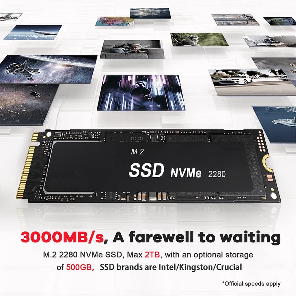 Beelink Mini PC SER5 with AMD Ryzen 5 5500U Mini Computer(6C/12T, up to 4.0GHz), 16GB DDR4 500GB NVMe SSD, Desktop PC 4K HD Dual Display HDMI/DP1.4/WiFi 6/Bluetooth 5.2/2.5Gbps Ethernet