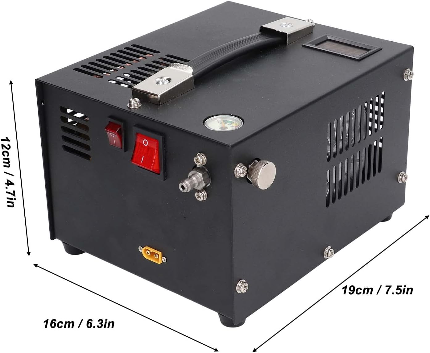 Portable Electric Air Compressor Pump Powerful 4500Psi 30Mpa Digital Display Auto Stop 110V 12V Compatibility with Diving Outdoor Paintball