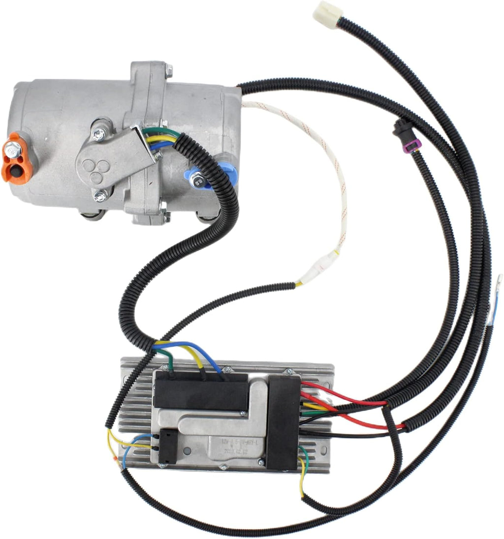 Automotive Air Conditioning Electric Compressor, 24V Air Conditioner Compressor Retrofitted with Fuel Free Electric New Energy Compressor (24V)