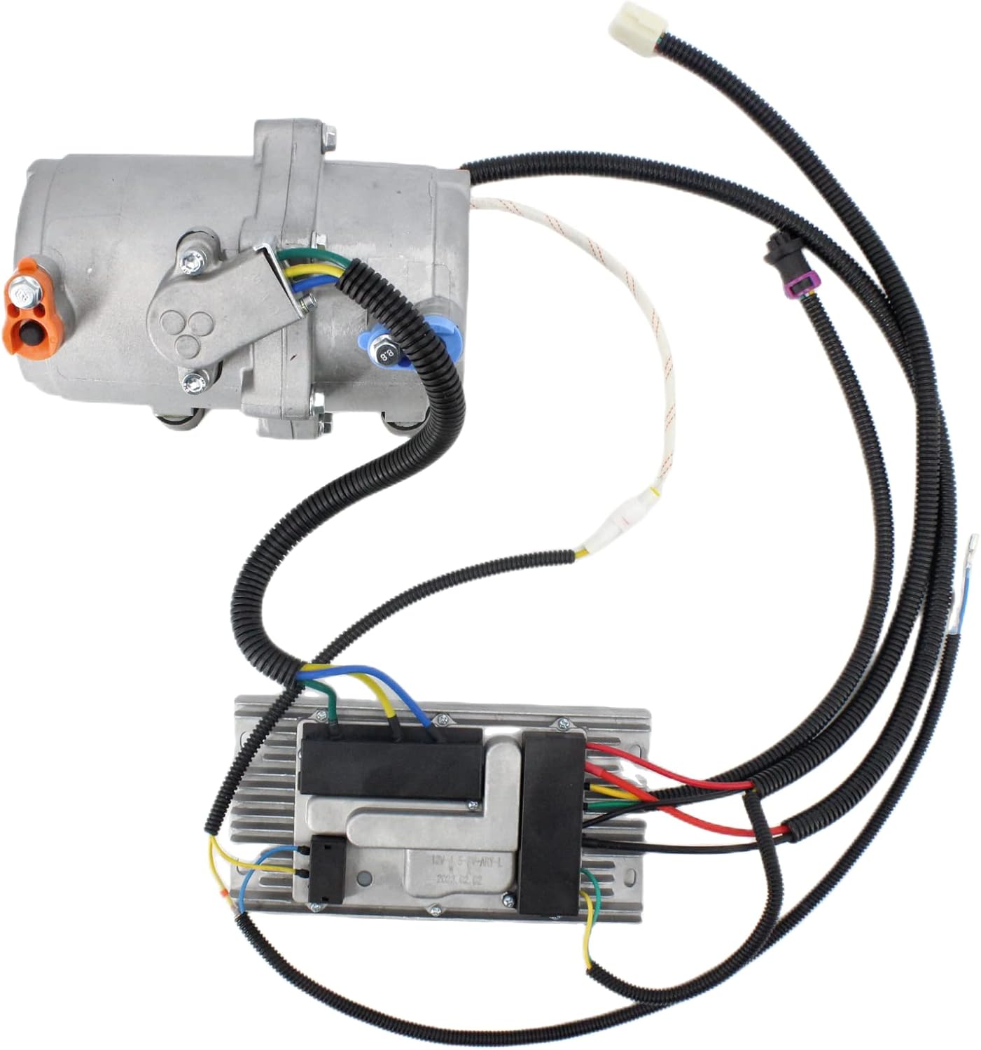 Automotive Air Conditioning Electric Compressor, 24V Air Conditioner Compressor Retrofitted with Fuel Free Electric New Energy Compressor (24V)