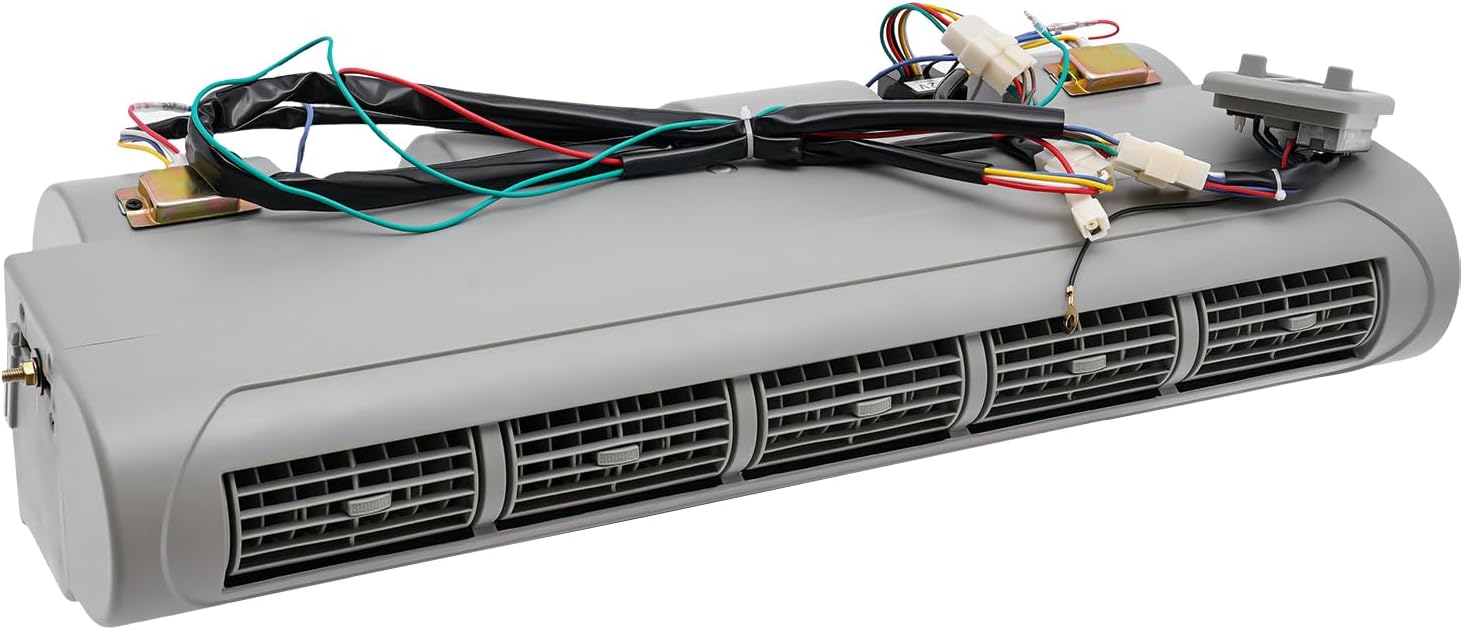 LOYALHEARTDY Car Evaporator, 12V 20697BTU 3 Speed AC 598CFM Universal Underdash Heat AC Unit for Car
