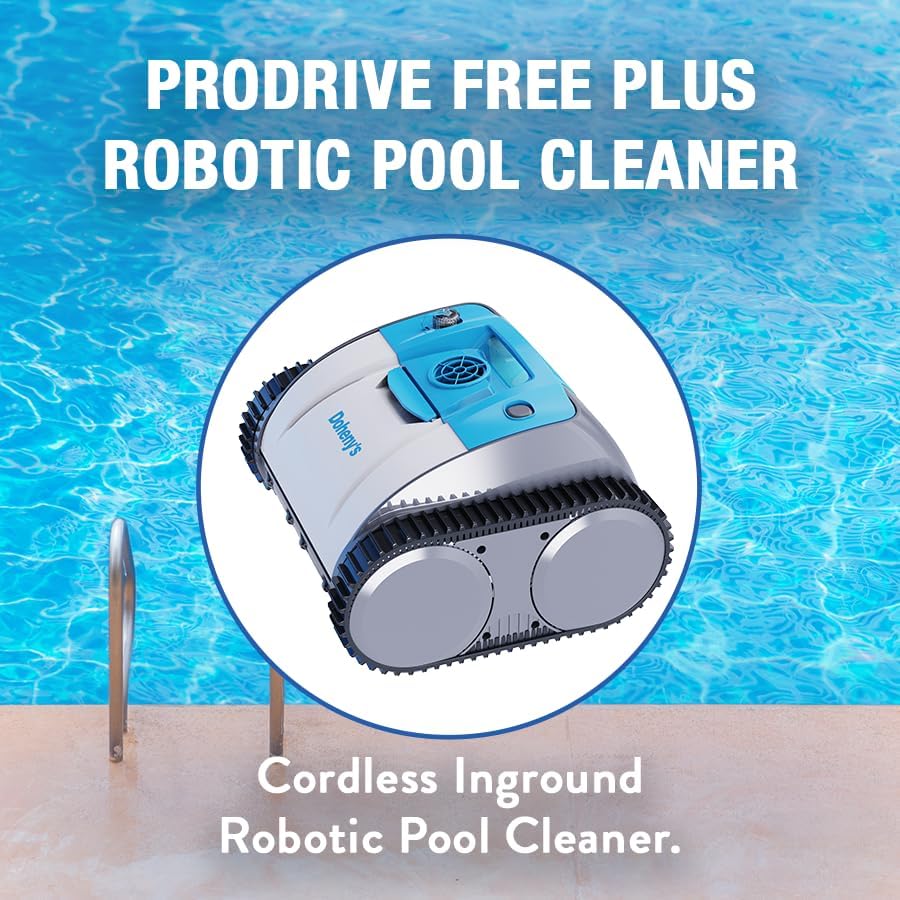 Doheny's Pool ProDrive Free Plus, Rechargeable Inground Robotic Cord-Free Automatic Robotic Swimming