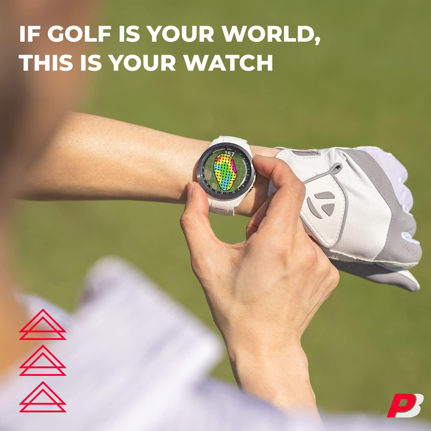 Garmin Approach S70 (White, 42mm) Golf GPS Watch Bundle - AMOLED Display, Virtual Caddie & PlaysLike Distance - Includes PlayBetter 5000mAH Portable Charger & Screen Protectors