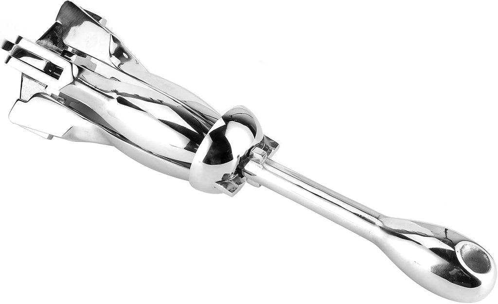 Kayak Anchor, Paddleboard Anchor 8.8lb Grapnels Hardware 316 Stainless Steel Boat Anchor Kit for Marine Yacht Fishing Boat