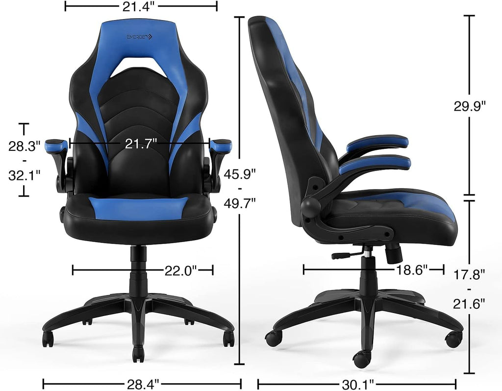Staples Emerge Vortex Gaming Chair, Ergonomic, Adjustable Height, Swivel, Black, 2-Pack