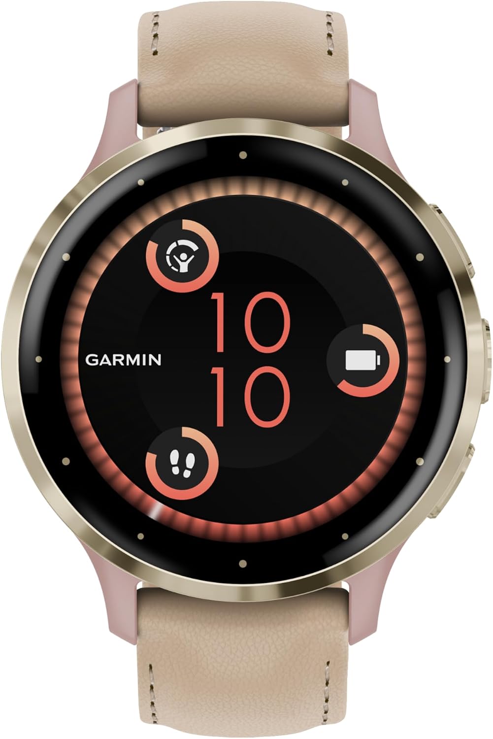 Garmin Venu 3S Advanced Fitness and Health Tracker Smart Watch Soft Gold Stainless Steel Bezel with Dust Rose Case 41MM Silicone and 1.2 Inch AMOLED Touch Screen Display