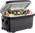 Car Refrigerator Mini Fridge Electric Cooler and Warmer 12 V DC Cable & 110/240V AC Car Refrigerator 45 Liter Capacity for Skincare, Beverage, Food, Home, Office and Car