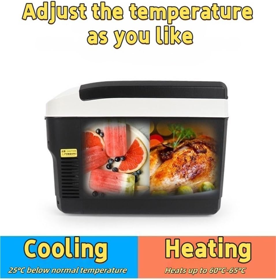 12v Portable Fridge, Car Fridge, 11QT(10L) Electric Cooler, Portable Freezer 110-240V for Truck Van RV Camper SUV Travel Camping Road Trips Tailgating, -8℉~50℉