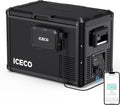 ICECO VL45ProS 47.5Qt Portable Refrigerator, 12V Car Freezer With Multi-directional Lid, 12V Refrigerator with SECOP, 0-50℉, USB&DC&AC, Iron Cabinet Shell Cooler Fridge For Car|With Magnetic Battery
