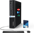 Lenovo Business Mini Desktop PC, AMD Processor, 8GB RAM, 128GB SSD, Dual Display Support, Wi-Fi, Bluetooth, USB & Ethernet Port, Windows 11 Pro, Compact, Quiet, and Space-Saving, w/Keyboard & Mouse