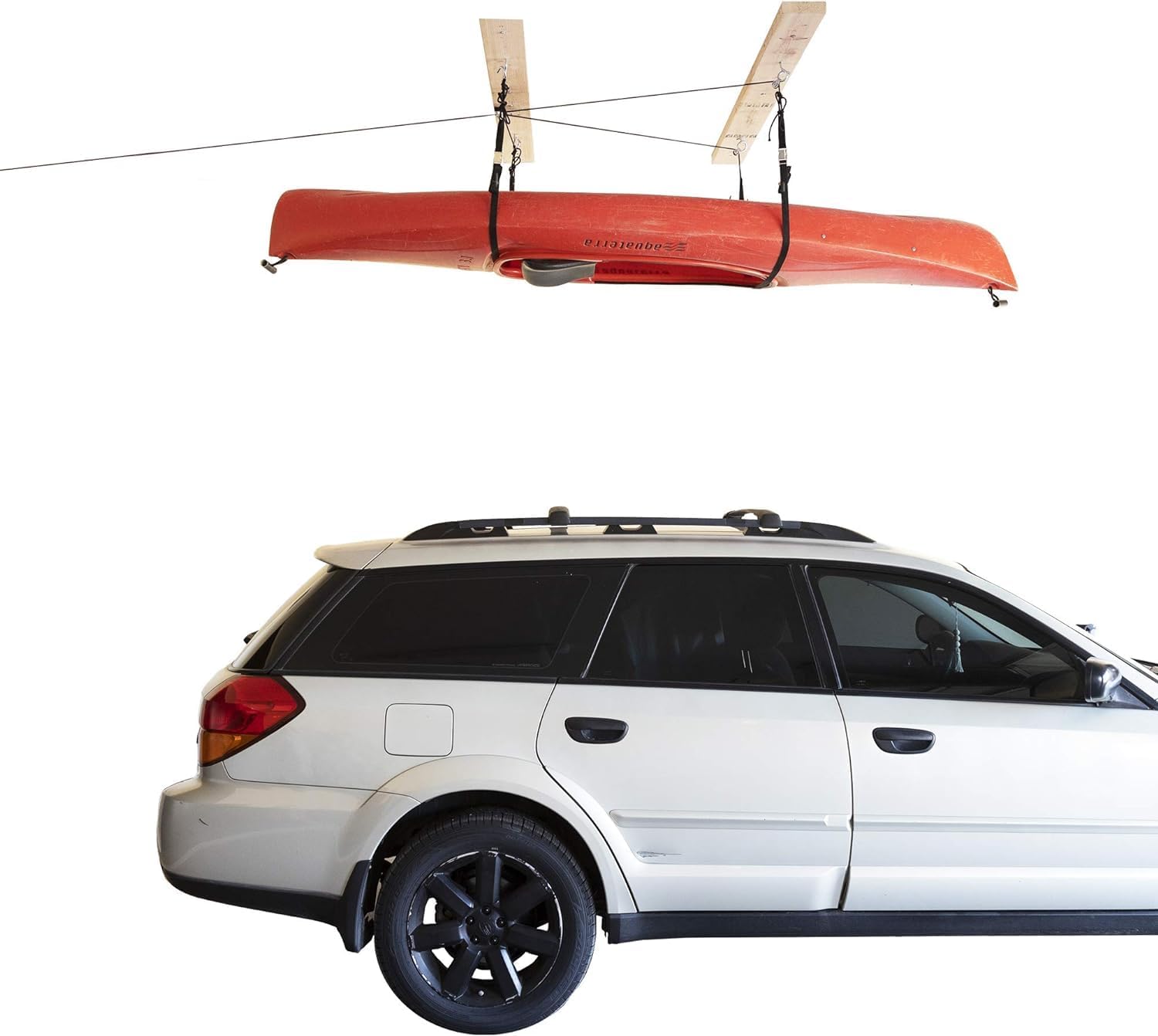 HARKEN Hoister Lightweight Kayaks Overhead Garage Storage Hoist System for Small Kayaks, Boards, Skulls, Light Storage (45lb Capacity, 10ft Ceiling), Model 7808