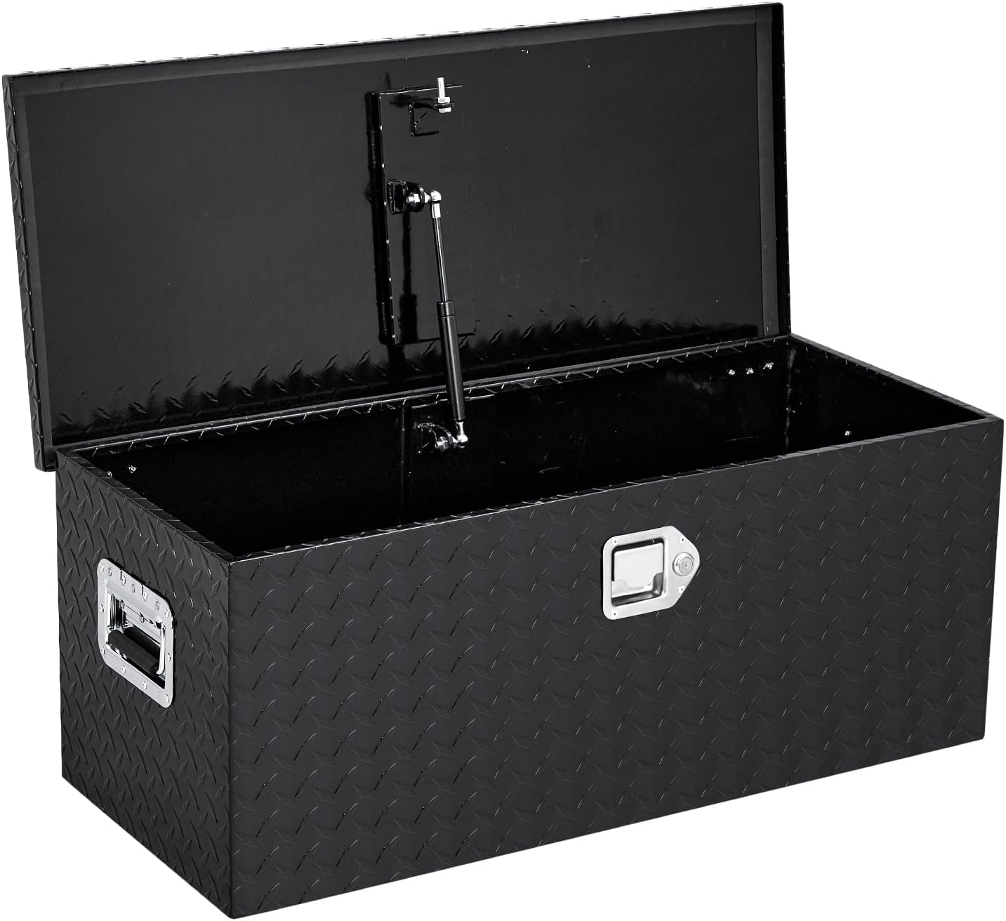 Garvee Aluminum Truck Bed Tool Box Waterproof Lockable Storage Heavy Duty Toolbox for Pickup Beds, RVs & Trailers, Secure Organizer with Side Handles & Gas Strut Lid