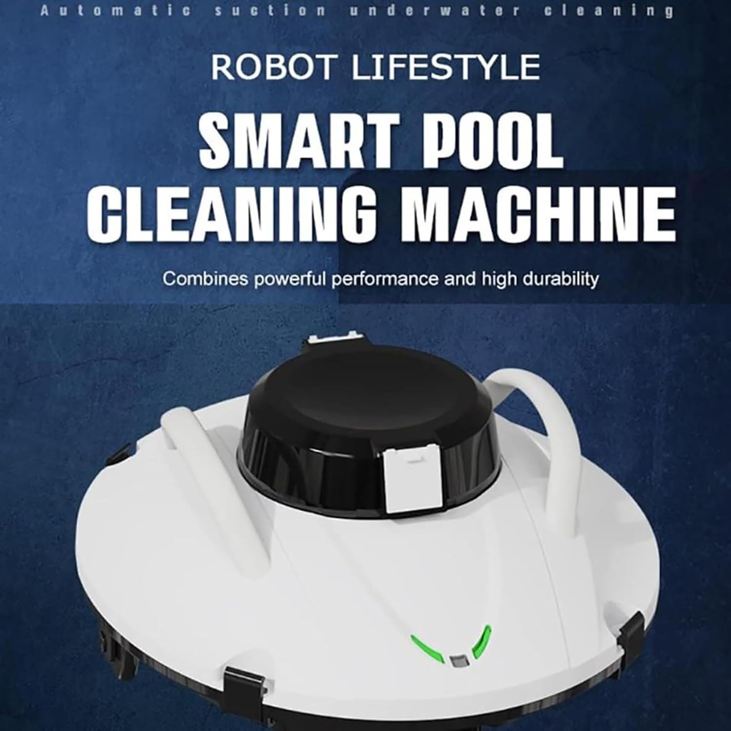 Cordless Pool Vacuum Cleaner Robot, Fully Automatic Pool Cleaner for Swimming & Landscape Pools, Efficient Cleaning with 90-Minute Runtime, 16μm Fine Filter, and Low Battery Return Function