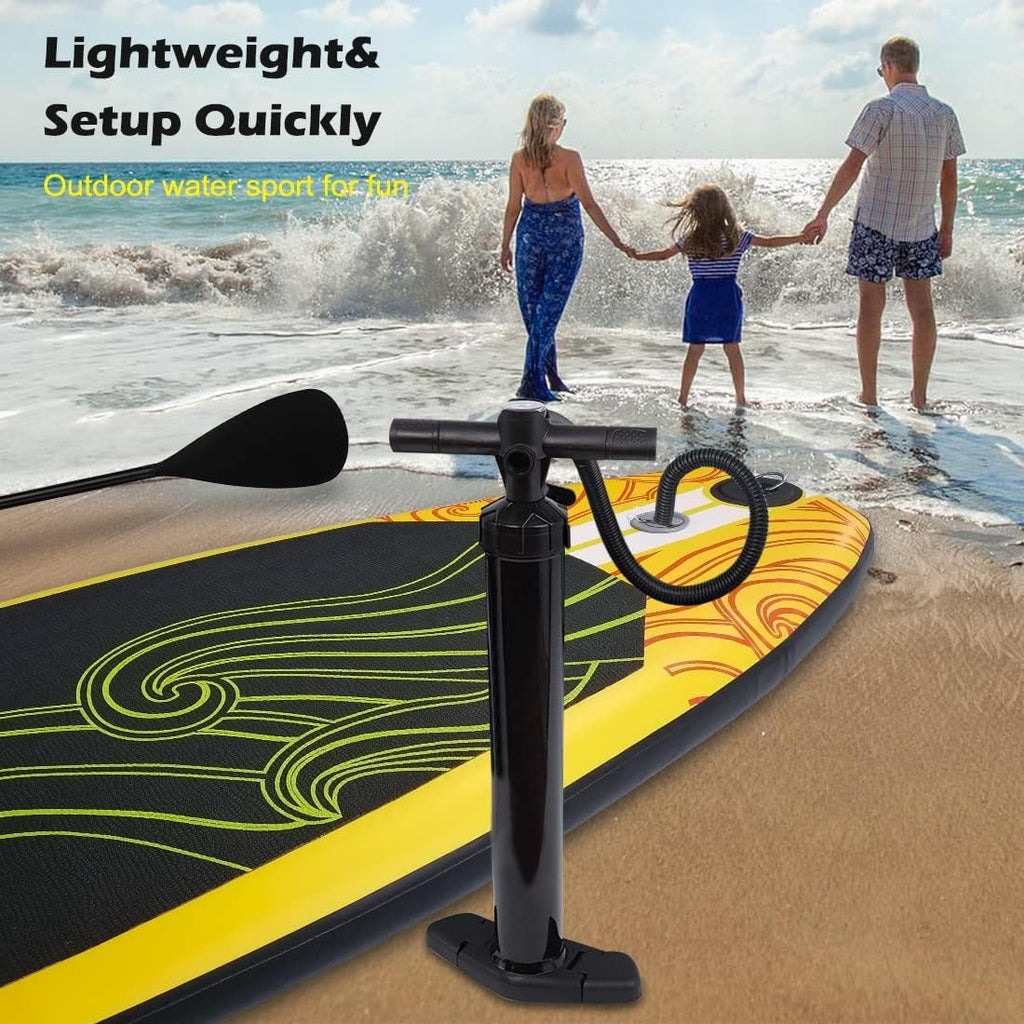 Smartmak Inflatable Stand Up Paddle Board, SUP Paddleboard Wide Stable Design, Non-Slip Deck, with Premium Paddle Board Accessories, Portable Carry Bag & Paddle Pressure Gauge Pump