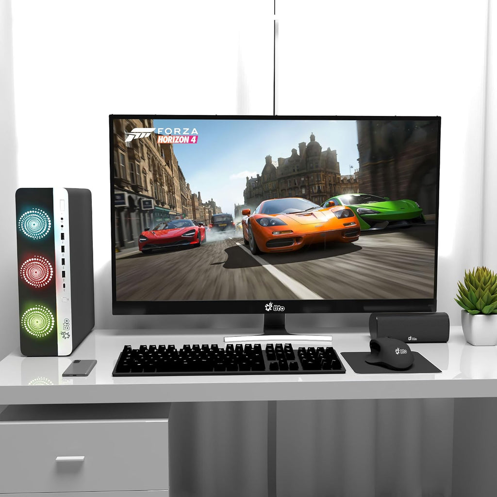BTO 2021 Desktop PC Bundle - Intel Core i5 6th Gen, 16GB DDR4 Ram, 1TB SSD, NVIDIA GeForce GT 1030 GDDR5, 24 Inch Monitor, RGB Set - Prebuilt Gaming Computer - Windows 11 Pro (Renewed)