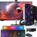 TechMagnet HP G3 Gaming Desktop PC, Intel i7 6th Gen, GT 1030 2GB DDR5, 16GB RAM, 256GB SSD, 27-inch 75hz Gaming Monitor, RGB Kit, Windows 11 (Renewed)