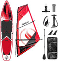 Spatium Wind Surfboard Sails Inflatable Windsurfing Board and Sail 5.0m²/6.0m² Inflatable Windsurf Sail with Sail Board for Newbie Friendly Windsurfer