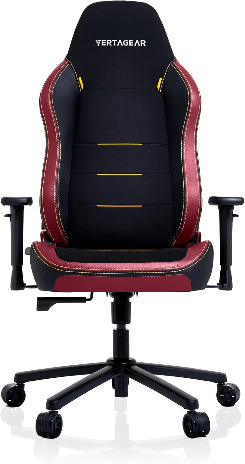 VERTAGEAR SL3800 Ergonomic Gaming Chair Featuring ContourMax Lumbar & VertaAir Seat Systems - Burgundy Red