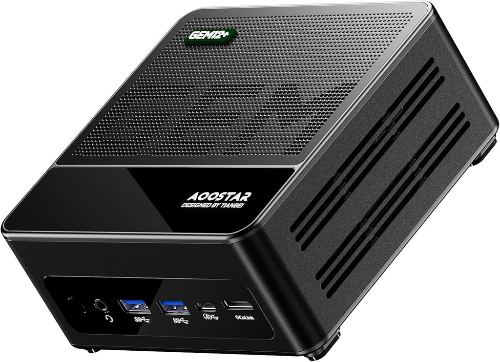 AOOSTAR GEM12 + AMD R7 PRO 8845HS Mini PC, Barebone Mini Gaming PC with OCULINK/ 2*USB4/HD2.1/1 xDP 1.4, 2X 2.5G LAN,2*M.2 Slots,Support Openclaw