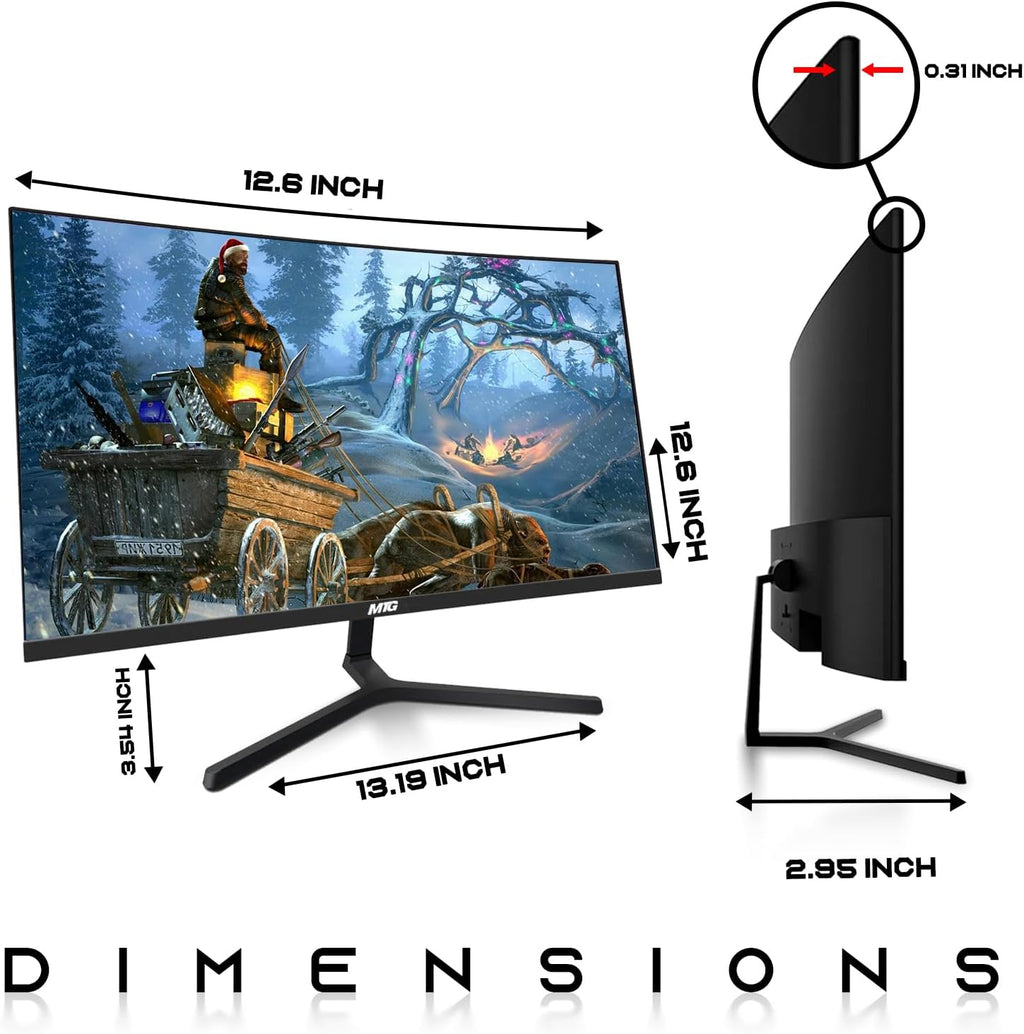 TechMagnet HP G3 Gaming Desktop, Christmas Edition – Intel Core i5 6th Gen, 16GB DDR4 Ram, 512GB SSD, GT 1030, New 24-Inch Curved Monitors, Carbon Red (Renewed)