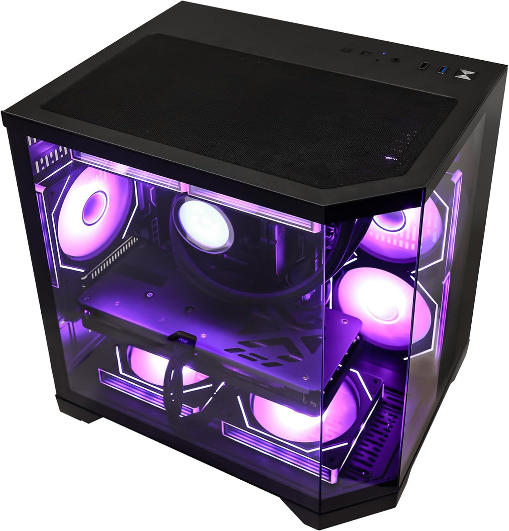 Ocean of Stars Gaming PC Desktop - RTX 5060 8GB - AMD Ryzen 7 9700X 8-Core 3.8 GHz-32GB DDR5 RAM- 1TB PCIe SSD- WiFi + BT- 850W PSU- Windows 11 -RGB Prebuilt Computer - Black