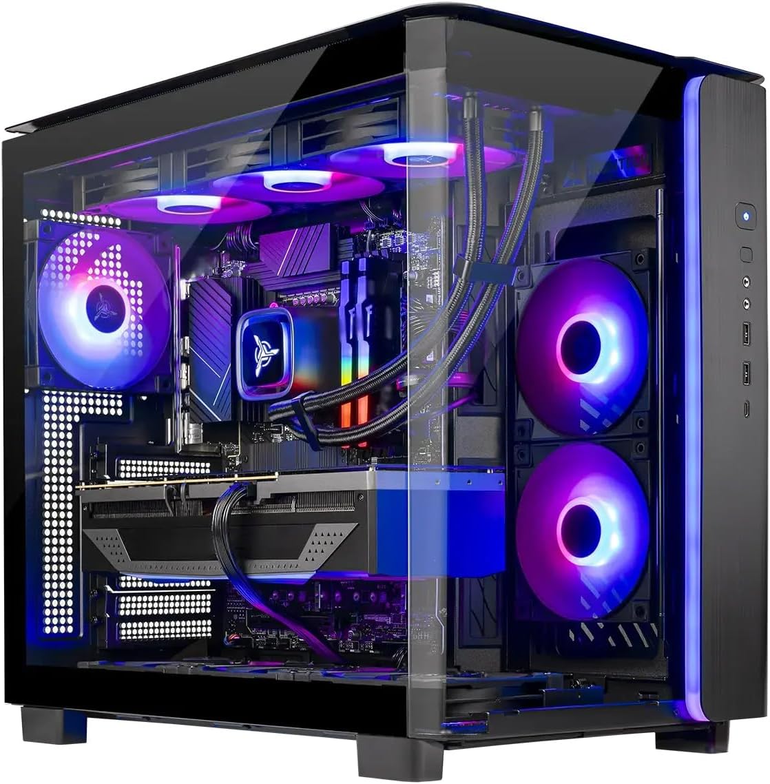 Skytech Gaming King 95 Gaming PC, AMD Ryzen 7 7800X3D 4.2GHz, AMD RX 9070XT 16GB VRAM, 1TB Gen4 NVMe SSD, 32GB DDR5 RAM 5600, 850W Gold ATX 3 PSU, 360 ARGB AIO, WI-FI 5, Windows 11, Desktop