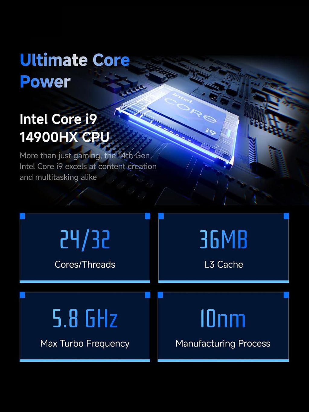 MINISFORUM G7 Pro Gaming Mini PC, Intel Core i9-14900HX (24C/32T, up to 5.8GHz), RTX 5070 Laptop GPU 8GB GDDR7 (DLSS 4), 32GB DDR5, 1TB SSD, PCIe 5.0, Wi-Fi 7, USB4, HDMI 2.1, RGB