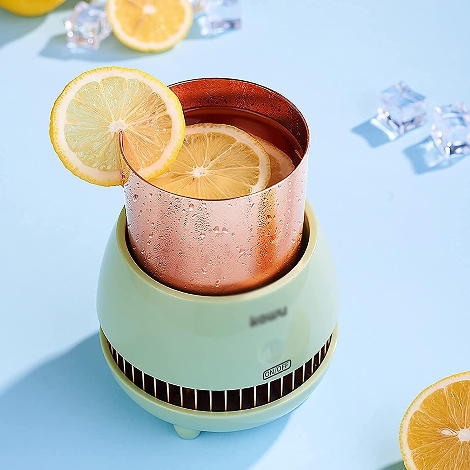 Electric cooler Quick Refrigeration Cup Portable Mini Office Dormitory Refrigeration Cup Beverage Cooler One-key Start Simple Operation for Water Milk Beer Cocoa