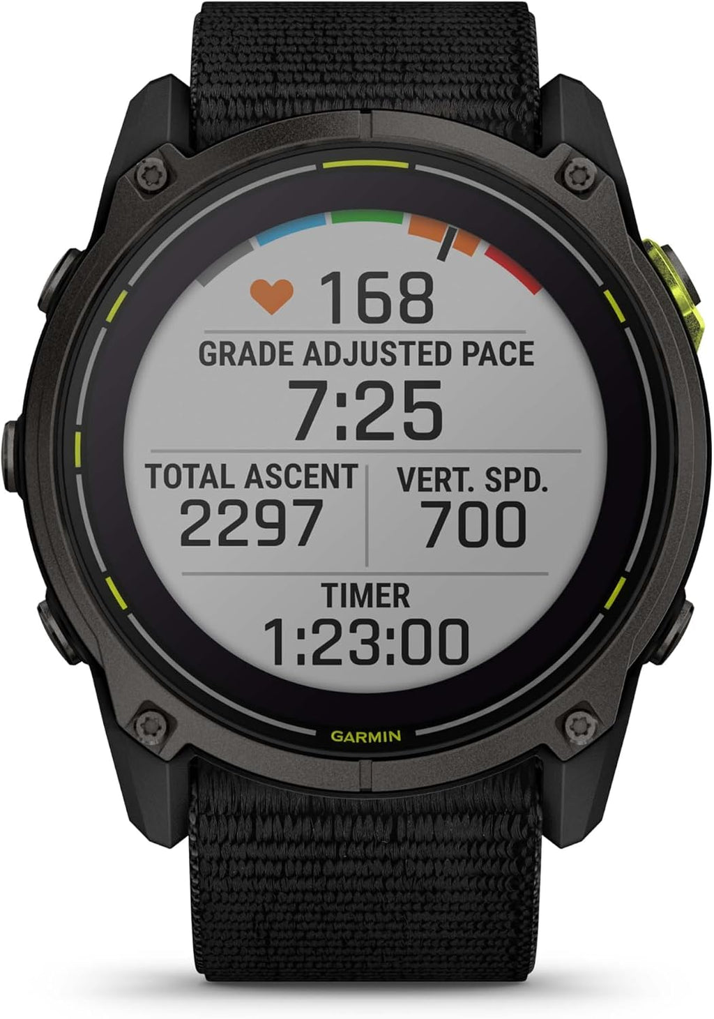 Garmin Enduro 3, Solar, Sapphire Multisport GPS Smartwatch Carbon Gray DLC Titanium with Black Ultrafit Nylon Strap, Fitness Smart Watch Bundle Approach Z30 Golf Laser Range Finder + More