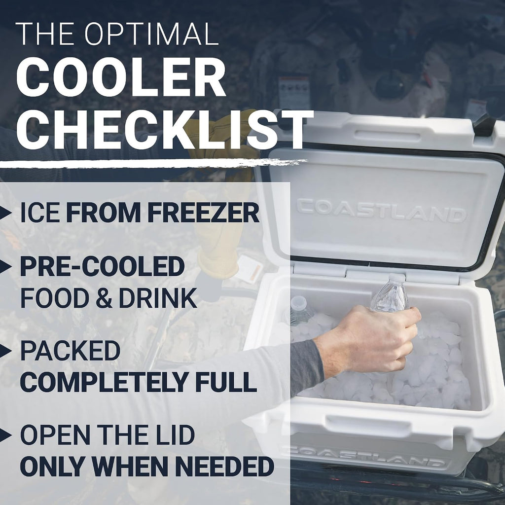 Coastland Delta Series Rotomolded Coolers, Premium Everyday Use Insulated Cooler, Ideal Portable Ice Chest Available in Multiple Capacities & Colors