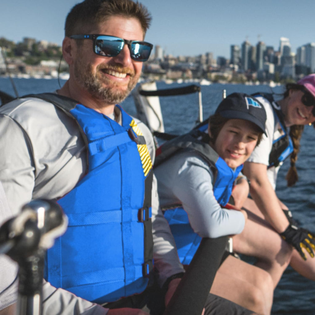 Stohlquist Universal Fit Adult Life Jacket PFD (4 Pack) Coast Guard Approved, for Men and Women 90+ lbs, Lightweight Neoprene and Adjustable, Ideal for Boating, Kayaking & Water Sports