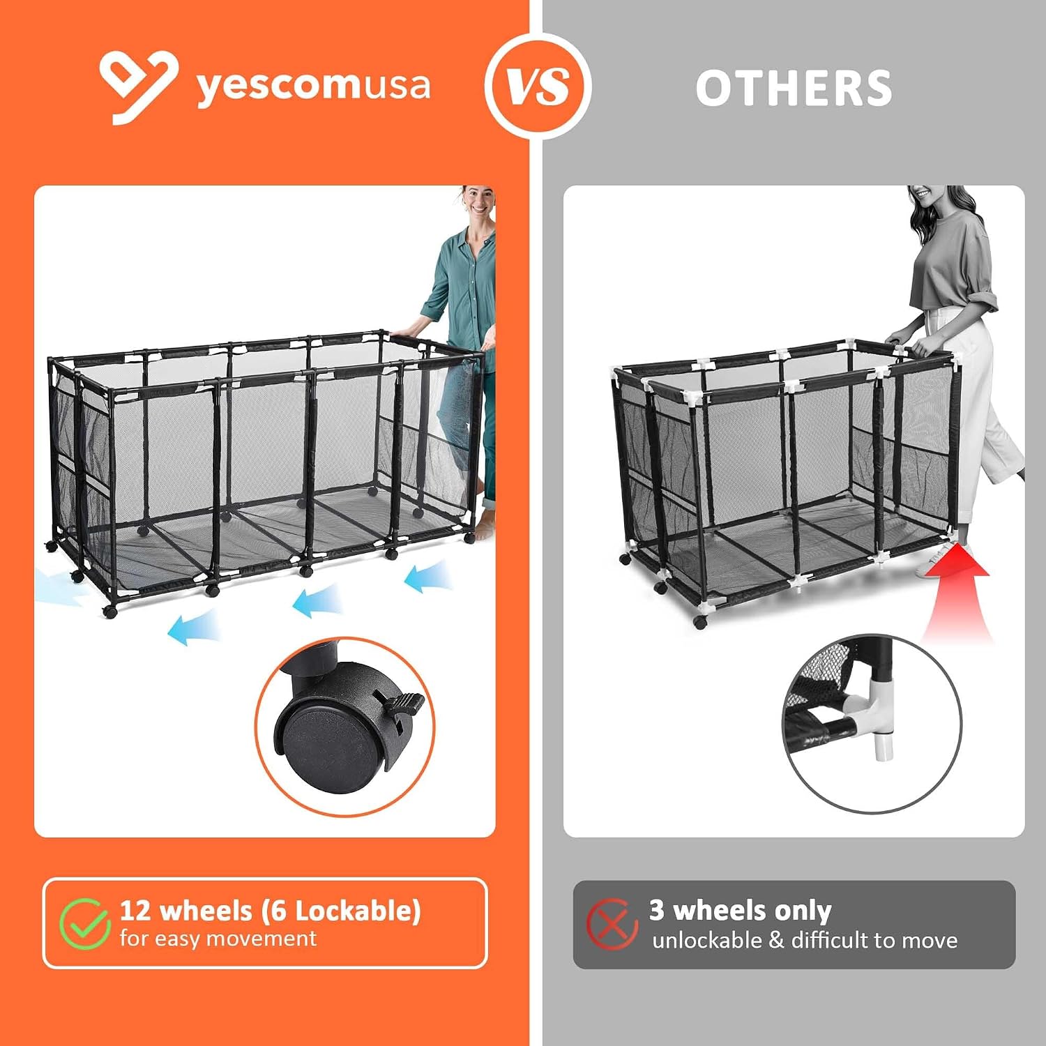 Yescom 2 Pack Pool Float Storage Bin Basket for Toy Raft Noodles Waterproof Large Outdoor Patio Black 2026