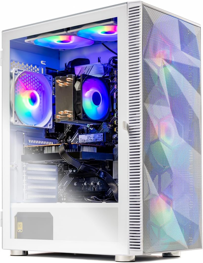 Skytech Gaming Storm Gaming PC, Intel i5 14400F 2.5GHz, NVIDIA RTX 5060 Ti 16GB VRAM, 1TB Gen4 NVMe SSD, 32GB DDR4 RAM 3200, 650W Gold PSU, WI-FI 5, Windows 11, Desktop