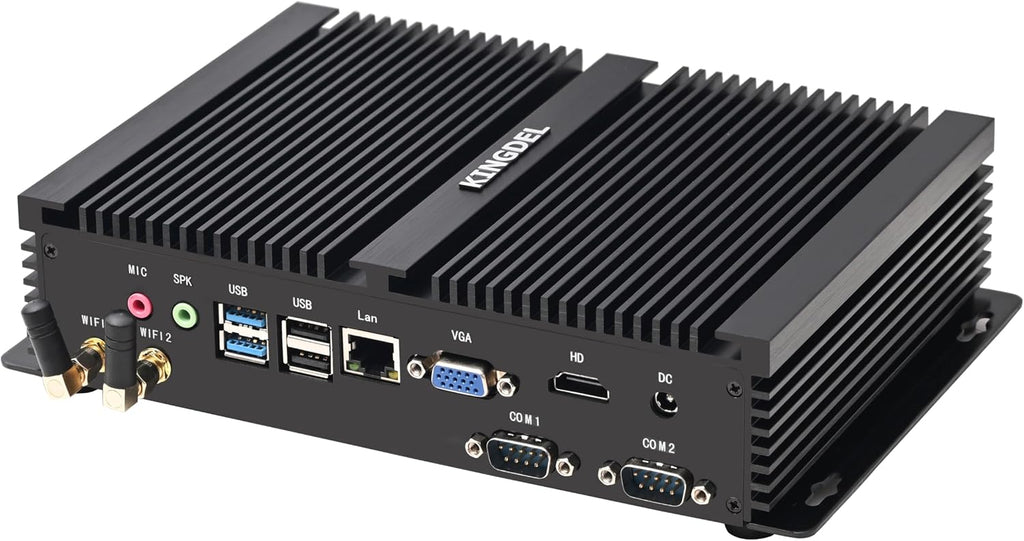 KINGDEL Powerful Fanless Mini PC with i7 12th Gen. 10 Cores 4.7Ghz CPU, 16GB 3200MHz RAM, 1TB NVMe SSD, Gigabit Ethernet, 4K: 4096x2304@60Hz, WiFi 6E+BT 5.3, Silent Working