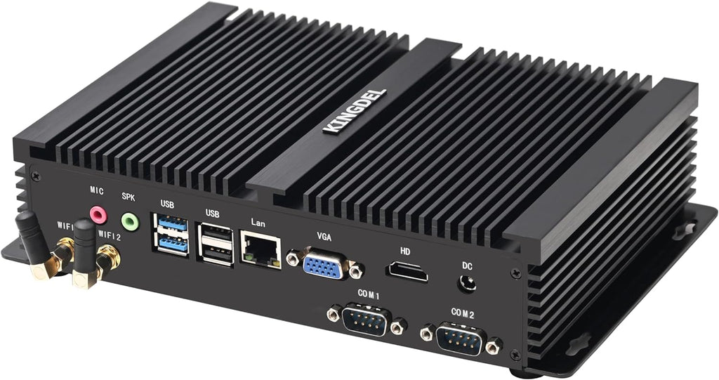 KINGDEL Mini Desktop Computer, Micro Gaming PC with i7 12th Gen. CPU, 32GB DDR4 RAM, 2TB NVMe SSD, 4K 4096x2304, HD Port, VGA, 2xCOM RS232, WF 6E+BT 5.3, Full Metal Case