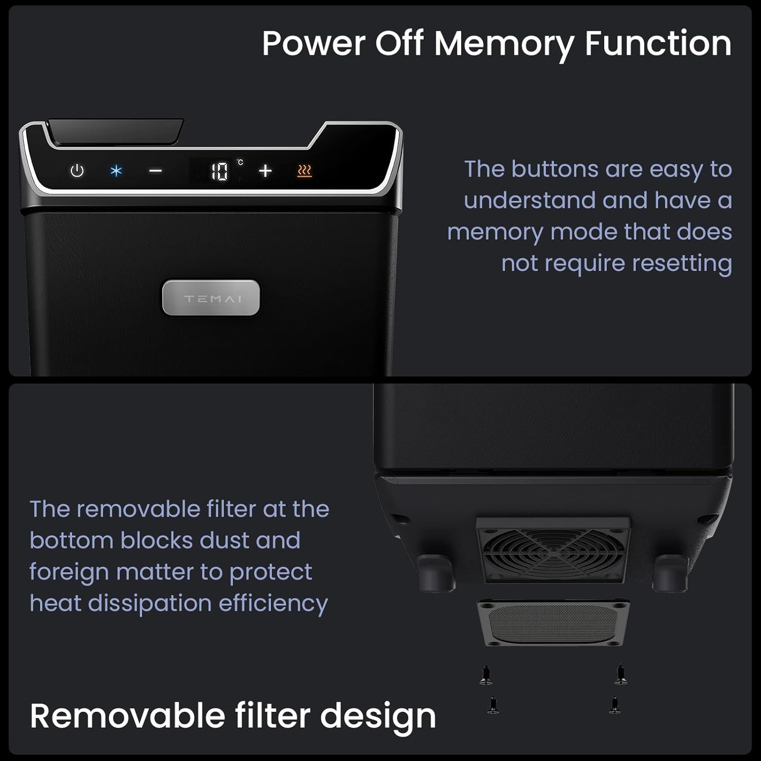 Car Refrigerator for Tesla Model Y Juniper, Rear Center Console Fridge for Model Y 2026~2025, Cooler & Warmer, Portable Freezer for Camping Commuting Sports & Traveling