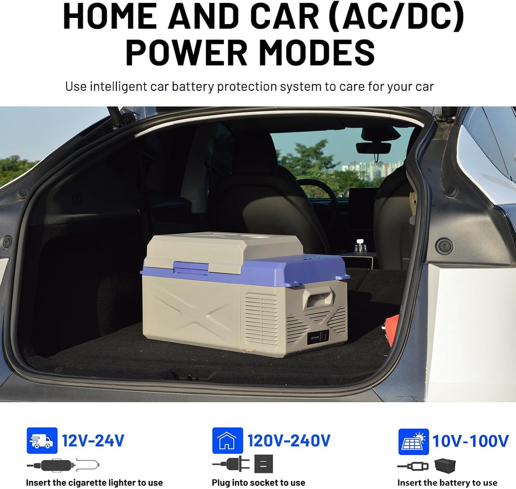 X20 12 Volt Refrigerator,Mini Portable Freezer,20 Quart(19L) Electric Cooler,12V Car Fridge APP Control,12/24V DC 100-240V AC for Ourdoor, Camping, Travel, Truck,RV, Boat -4℉~68℉