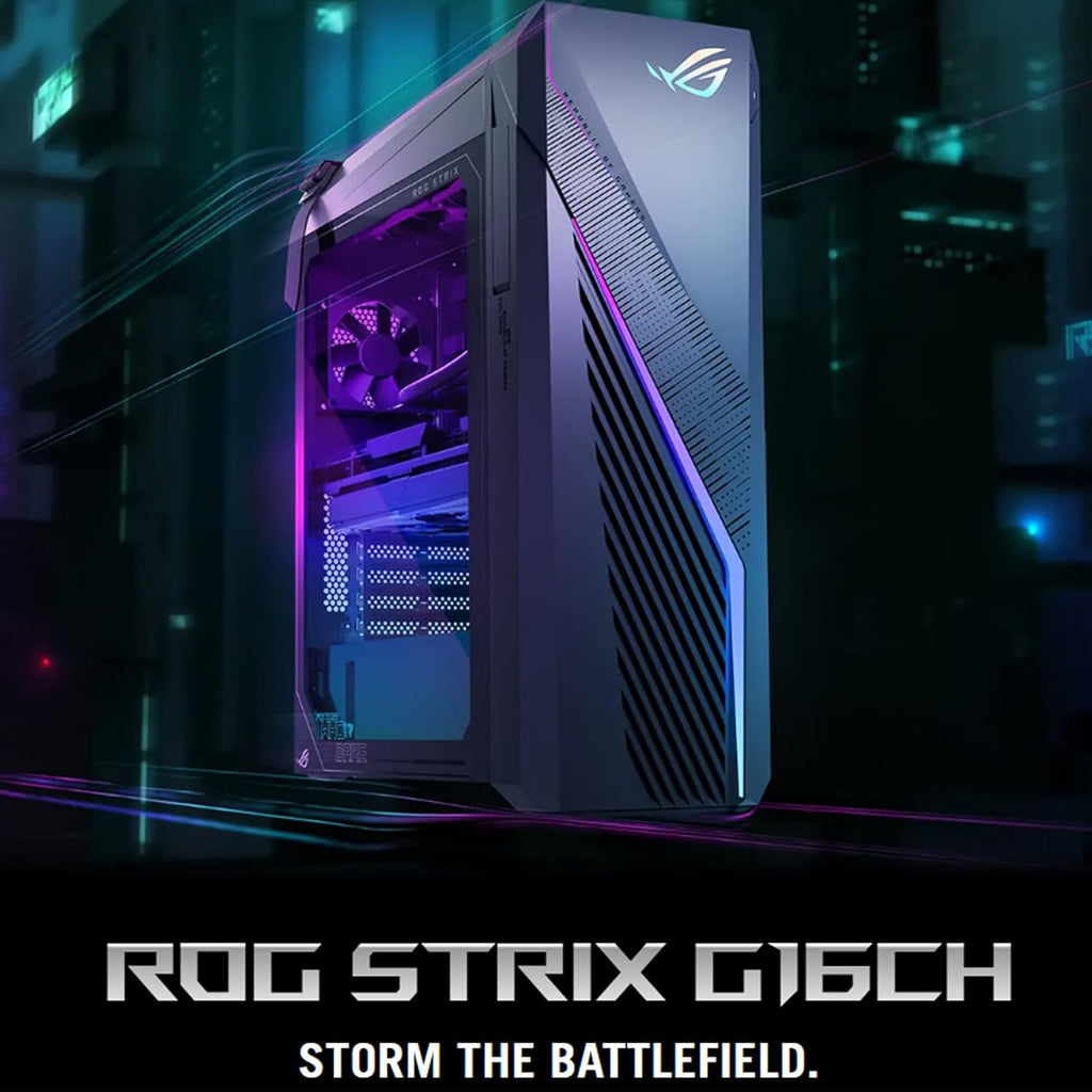 ASUS ROG G16CH Gaming Desktop - Intel i7-13700KF Up to 5.4 GHz(16-Core,24-Thread), NVIDIA GeForce RTX 4070 Dual GPU, Win 11 Pro, MS Office Lifetime, HDMI (32GB RAM, 1TB SSD, 2TB HDD)