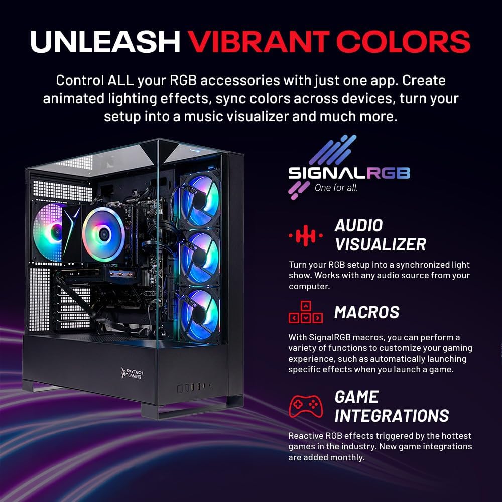Skytech Gaming Shadow 5 Gaming PC, AMD Ryzen 7 8700F 4.1GHz, NVIDIA RTX 5060 Ti 8GB VRAM, 1TB NVMe SSD, 16GB DDR5 RAM 6000, 750W Gold PSU, WI-FI 5, Windows 11, Desktop