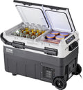 VEVOR Car Refrigerator 50L / 52.8 QT, Dual Zone 12 Volt Compressor Fridge, -4℉ to 68℉ Adjustable, Portable Freezer Cooler for Car, RV, Camping, Home
