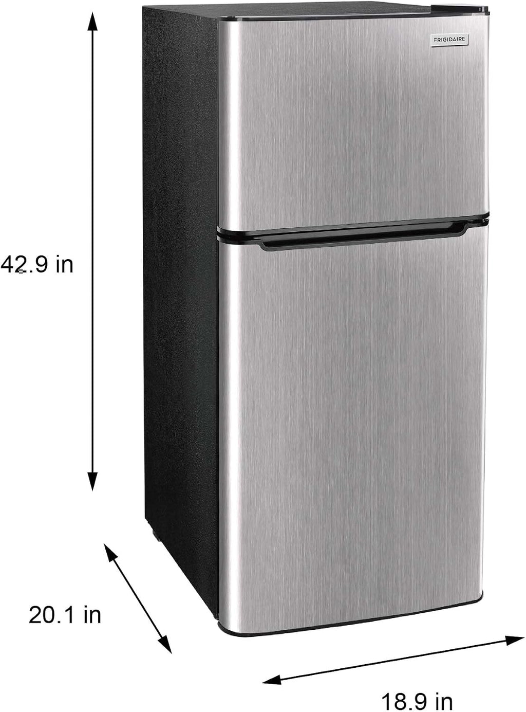 FRIGIDAIRE 2 Door Refrigerator/Freezer, 4.6 cu ft, Black Stainless Steel, Gunmetal